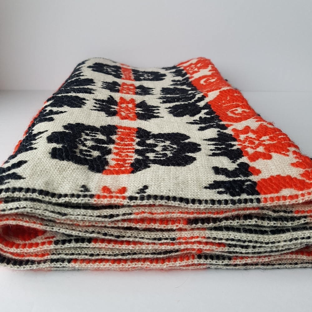 Maison Scotch | Floral Artwork Knit Scarf